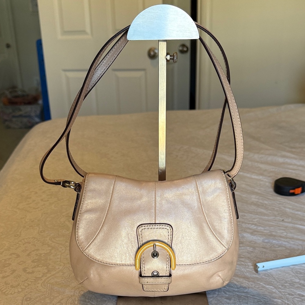 Coach Metallic light pink/cream soho Shoulder Bag